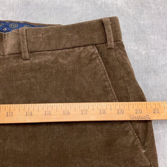 Lauren Ralph Lauren Pants Mens 36W x 30L Brown Corduroy Cotton Stretch 90s‎ VTG - Picture 5 of 12